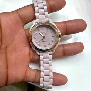 Baby Pink Coach Watch💕🎀🌷